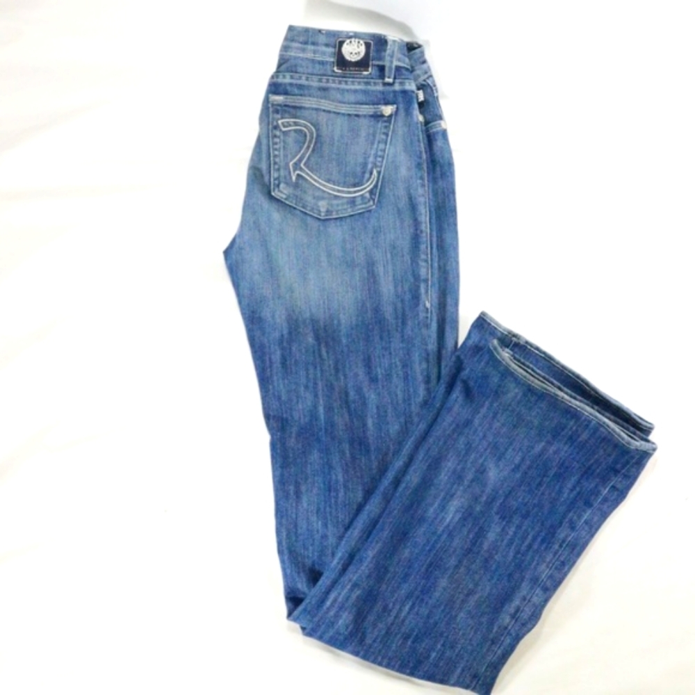 ROCK & REPUBLIC Blue Denim Straight Leg Womens Jeans Sz 30